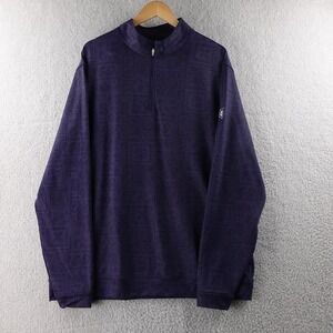 Peter Millar Performance Stretch Bandana Print Perth Quarter Zip Mens XXL